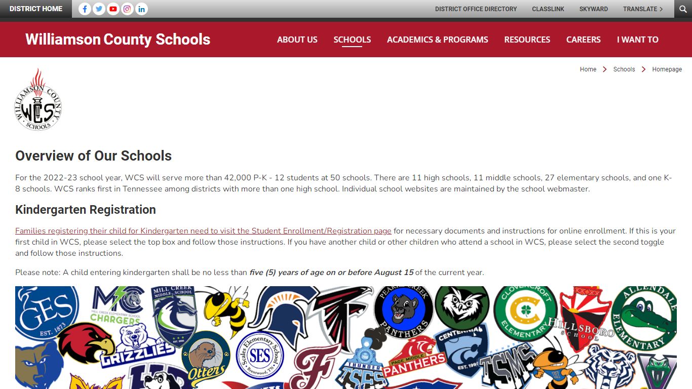 Schools / Homepage - Williamson County Schools